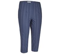 Caprihose KJBRAND "Susie Capri Wash & Go", Damen, Gr. 46, N-Gr, blau (indigo, blau), Web, Obermaterial: 47% Baumwolle, 45% Polyester, 6% Viskose, 2% Elasthan, gerade 3/4-Länge, Hosen Caprihose, Sommer