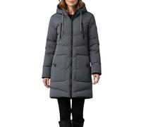 Kjelvik Damen Wintermantel Steppmantel mit Kapuze, Gr.38, anthrazit