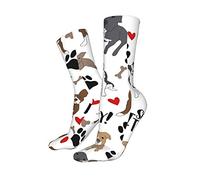 KJHSJ Pitbull Sportliche Knöchelsocken für Herren, gepolsterte Laufsocken für Männer und Frauen, Baumwollsocken, Crew-Socken, Schwarz , Einheitsgröße