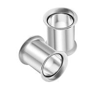KJM FASHION 2 Stk Chirurgenstahl 8mm 0g Double Flared Ohr Tunnel Ear Flesh Plugs Dehner Stecker Ringe Expander Piercing Schmuck 1841