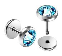 KJM Fashion 2 Stk Chirurgischer 316-l-stahl Fake Plug Piercing Schmuck, Edelstahl, keine Angabe