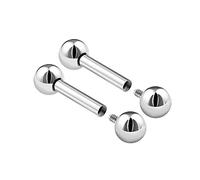 KJM FASHION 2 STK Chirurgischer 316-l-stahl Innengewinde Hantel Ohrstecker 1,2 mm 16 g 6mm 3mm Kugel Rook Cartilage Helix Eyebrow Ohrringe Piercing Schmuck 2273