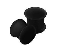 KJM Fashion 2 Stk Silicone Black 10mm 00g Double Flared Ohrringe Flesh Earplugs Stecker Expander Dehnen Gauges Piercing Schmuck 2668