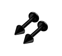 KJM FASHION 2 Stück G23 Titan eloxiert Labret Piercing 16G 1,2mm 3mm Marilyn Monroe Tragus Ohrringe Piercing Schmuck Mehr Farben und Größen, Titan