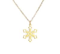 kkjoy Weihnachten Halskette aus Edelstahl Schneeflocke Festliche Anhänger Halskette für Weihnachten Party Schmuck Geschenk für Frauen Männer
