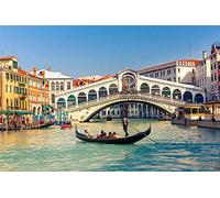 KKKKX Stickset Stickbilder Kreuzstich Vorgedruckt Canal Grande, Venedig, Italien 40x50cm DIY Kunst Kreuzstich Kit Stickerei, geeignet für Anfänger für die Heimdekoration (14CT vorgedruckte Leinwand）