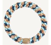 KKNEKKI Haargummi Samt dunkelblau/mint/beige/glitzer