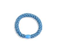 KKNEKKI Haargummi Zopfgummi - Blau Silber Glitzer Perle Blau