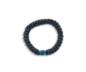 KKNEKKI Haargummi Zopfgummi - Navy Petrol Glitzer Perle Petrol