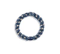 KKNEKKI Haargummi Zopfgummi - SAMT Blaugrau Beige Glitzer Perle Navy