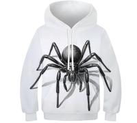KKOLASXZE 3D Druck Spinne Hoodies KapuzenpulLieber PulLieber Unisex Casual Hoody Sweatshirt Für Jungen Mädchen Mit Tasche 13-15Y