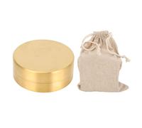 KKPLZZ Runde, Versiegelte Box aus Messing, Wasserdicht, Staubdicht, Tragbarer Aufbewahrungsbehälter für Schmuck, Halskette, Armband, Ohrringe (XL)