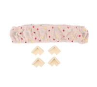 KKPLZZ Teppich-Hakenrahmen-Abdeckung, Elastisches Flanellband, Stanznadel-Greifer-Streifenschutz für Stickrahmen, mit 4 Festen Eckenschutz, 40 X 40 Cm (Helles Khaki)