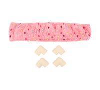 KKPLZZ Teppich-Hakenrahmen-Abdeckung, Elastisches Flanellband, Stanznadel-Greifer-Streifenschutz für Stickrahmen, mit 4 Festen Eckenschutz, 40 X 40 Cm (Rosa)