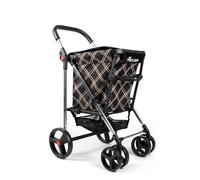 Klappbarer Einkaufstrolley Rolser Basquet Chiara 4 große Räder (2 drehbare) - Schwarz