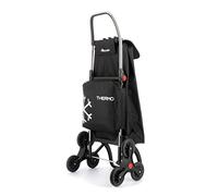 Klappbarer Einkaufstrolley Rolser I-Max Thermo Zen 6 Räder Treppensteiger - Schwarz