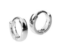 Klappcreolen OSTSEE-SCHMUCK "- Babsi 10.25 - Silber 925/000 -" Gr. 10, silber (silber 925, silberfarben, weiß), Ohrringe, Damen, 10, Klappcreolen (46084020-10) silber 925, silberfarben, weiß