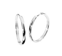 Klappcreolen OSTSEE-SCHMUCK "- Babsi 24.28 - Silber 925/000 -" Gr. 28, silber (silber 925, silberfarben, weiß), Ohrringe, Damen, 28, Klappcreolen (49577536-28) silber 925, silberfarben, weiß