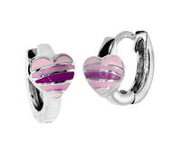 Klappcreolen OSTSEE-SCHMUCK "- kleines Herz - Silber 925/000 -" Gr. 13, silber (silber 925, silberfarben, weiß), Ohrringe, Damen, 13, Klappcreolen (90307244-13) silber 925, silberfarben, weiß