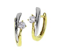 Klappcreolen OSTSEE-SCHMUCK "- Rike - Gold 333/000 - Zirkonia" Gr. 12, gold (gold 333, goldfarben, gelb), Ohrringe, Damen, 12, Klappcreolen (25857302-12) gold 333, goldfarben, gelb