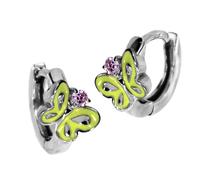 Klappcreolen OSTSEE-SCHMUCK "- Schmetterling - Silber 925/000 - Zirkonia" Gr. 11, silber (silber 925, silberfarben, weiß), Ohrringe, Damen, 11, Klappcreolen (99902169-11) silber 925, silberfarben, wei