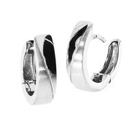 Klappcreolen OSTSEE-SCHMUCK "- Sia - Silber 925/000 -" Gr. 13, silber (silber 925, silberfarben, weiß), Ohrringe, Damen, 13, Klappcreolen (44218836-13) silber 925, silberfarben, weiß