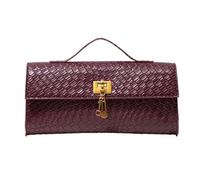 Klappe Damen Clutch,Elegante Abendtasche,Burgunderrote Geldbörse,Damenkleid Party,Hochzeitsartikel Für Arbeit, Reisen, Partys(Dark Red)