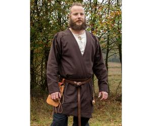 Klappenrock Bjorn, Wikinger Mantel aus Baumwolle, braun XXL