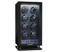 Klarstein Uhrenbeweger für 8 Automatikuhren, mit Acryl-Tür und Fingerabdruck-Schloss, weiße LEDs, 5 TPD Einstellungen, automatischer Watch Winder