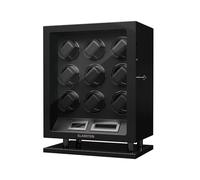 Klarstein Uhrenbeweger für 9 Automatikuhren, mit Acryl-Tür und Schloss, weiße LEDs, 5 TPD Einstellungen, automatischer Watch Winder