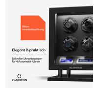 Klarstein Verdon 4 Uhrenbeweger 4 Uhren 3 Modi 5 Geschwindigkeiten LED Fernbedienung