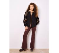 Klassische Bluse APRICOT "Bluse mit Quastenstickerei", Damen, Gr. S (36), schwarz, Obermaterial: 75% Viskose CV. 25% Polyester PES., unifarben, Blusen Bluse, mit Zierband (46107662-36) schwarz