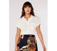 Klassische Bluse APRICOT "Leinenhemd mit Knöpfen", Damen, Gr. XS (34), creme, Obermaterial: 82% Viskose CV. 18% Leinen LI., unifarben, Blusen Bluse, mit Umschlagärmeln (63231420-34) creme