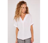 Klassische Bluse APRICOT "Top aus Baumwolle", Damen, Gr. M (38), weiß, Obermaterial: 100% Baumwolle CO., unifarben, Blusen Bluse, in fließender Ware (97974617-38) weiß