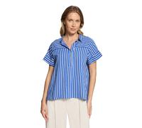 Klassische Bluse BETTY BARCLAY "Damen mit Kragen", Damen, Gr. 38, blau (blau, weiß), Obermaterial: 86% Viskose, 14% Polyamid, gerade normal, Blusen (13004101-38) blau, weiß