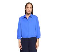 Klassische Bluse BETTY BARCLAY "Damen mit Kragen", Damen, Gr. 48, adria blau, Obermaterial: 71% Baumwolle, 26% Polyamid, 3% Elasthan, lässig geschnitten kurz, Blusen (11007208-48) adria blau