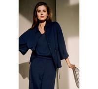 Klassische Bluse BETTY BARCLAY "Damen mit Tunnelzug", Damen, Gr. 42, dunkelblau, Obermaterial: 99% Polyester, 1% Elasthan, figurumspielend normal, Blusen Bluse (46346502-42) dunkelblau