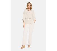 Klassische Bluse BETTY BARCLAY "Damen mit Tunnelzug", Damen, Gr. 48, grau beige, Obermaterial: 89% Viskose, 11% Polyamid, figurumspielend normal, Blusen Bluse (54152505-48) grau beige