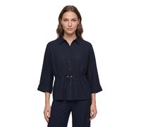 Klassische Bluse BETTY BARCLAY "Damen mit Tunnelzug", Damen, Gr. 48, dunkelblau, Obermaterial: 99% Polyester, 1% Elasthan, figurumspielend normal, Blusen Bluse (46346502-48) dunkelblau