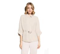 Klassische Bluse BETTY BARCLAY "Damen mit Tunnelzug", Damen, Gr. 48, grau beige, Obermaterial: 89% Viskose, 11% Polyamid, figurumspielend normal, Blusen Bluse (54152505-48) grau beige