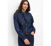 Klassische Bluse BRAX "Style VELIA", Damen, Gr. 42, navy, Web, 100% Baumwolle, Blusen Bluse (22252607-42) navy