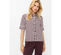 Klassische Bluse BRAX "Style VICA FRIL", Damen, Gr. 42, dunkellila, Web, 88% Viskose, 12% Polyamid, Blusen Bluse (28036907-42) dunkellila