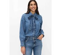 Klassische Bluse BRAX "Style VICTORIA", Damen, Gr. 38, blau, Web, 100% Baumwolle, Blusen Bluse (82700564-38) blau