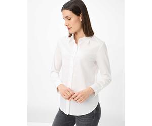 Klassische Bluse BRAX "Style VICTORIA", Damen, Gr. 44, weiß, Web, 96% Baumwolle, 4% Elasthan, Blusen Bluse (12100920-44) weiß