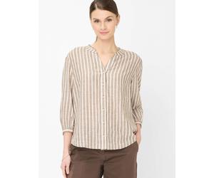 Klassische Bluse BRAX "Style VIOLET", Damen, Gr. 36, hellbraun, Web, 55% Leinen, 44% Viskose, 1% Metallfaser, Blusen Bluse (93091414-36) hellbraun