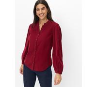 Klassische Bluse BRAX "Style VIOLET", Damen, Gr. 42, rot (weinrot), Blusen Bluse (45125059-42) weinrot