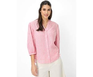 Klassische Bluse BRAX "Style VIOLET", Damen, Gr. 46, pink, Web, 55% Leinen, 44% Viskose, 1% Metallfaser, Blusen Bluse (22370833-46) pink