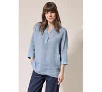 Cecil Damen Leinen Bluse B345360 (DE/NL/SE/PL, Alphanumerisch, L, Regular, Regular, Chambray für immer blau)