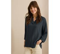 Klassische Bluse CECIL, Damen, Gr. S (38), grün (slate khaki), Stoff, 56% Viskose, 43% Polyester, 1% Elasthan, unifarben, gerade normal, V-Ausschnitt, Bündchen, Blusen, mit 3/4 Ärmeln (91091659-S) sla