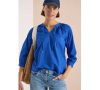 Klassische Bluse CECIL, Damen, Gr. XL (44), blau (surf blau), Web, 100% Baumwolle, unifarben, normal normal, Rundhals, abgesteppt, Blusen Bluse, aus reiner Baumwolle (95154667-XL) surf blau